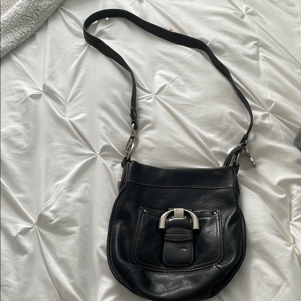 B. Makowsky real leather satchel crossbody